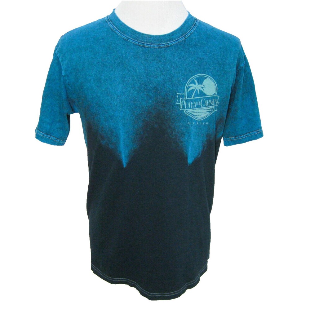 PLAYA DEL CARMEN Mens (Size Medium) Blue Short Sleeve Mexico Graphic T-Shirt Top
